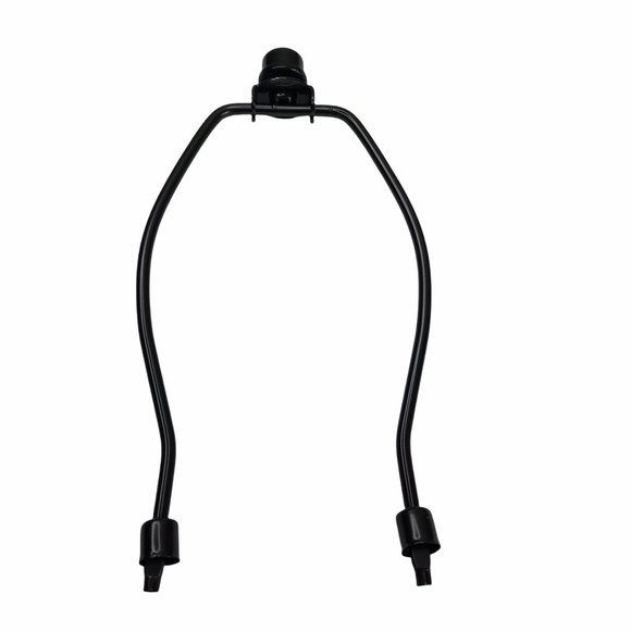 New 7" Black Metal Lamp Harp + Finial - Picture 1 of 7